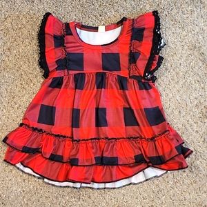 Red and‎ black plaid dress